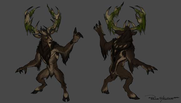 One of the druid's forms, the stag.