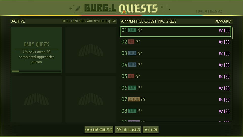 BURGL Quests