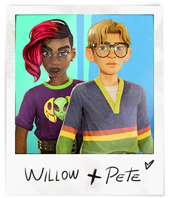 Polaroid of Willow Branch and Peter 'Pete' Boggs